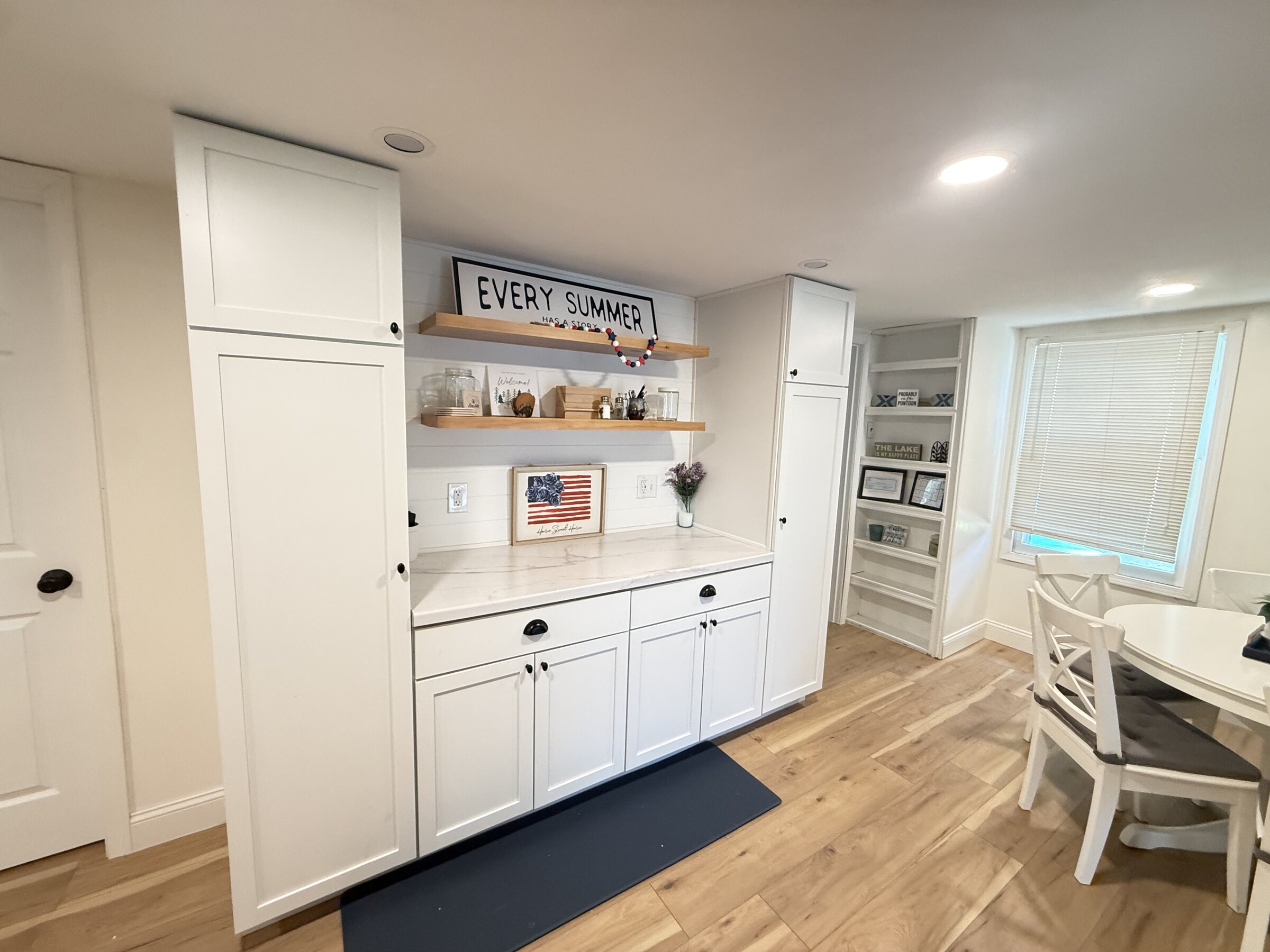 Dining buffet & shiplap